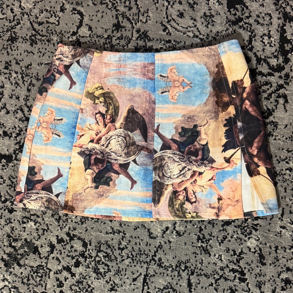 Princess Polly Renaissance Print Micro Mini Skirt